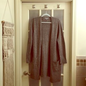 Cozy grey knit cardigan